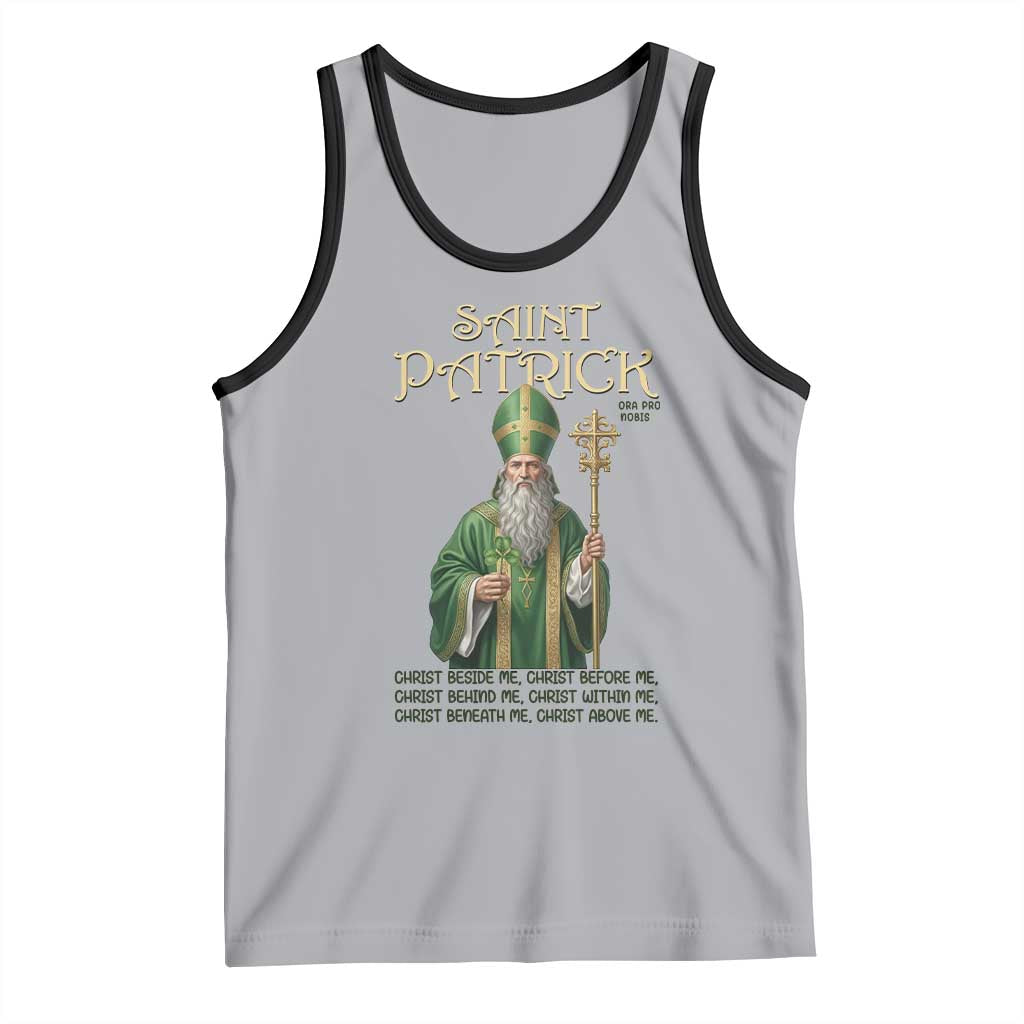 Saint Patrick Ora Pro Nobis Tank Top Irish Christian Prayer TS12 Athletic Heather Black Print Your Wear