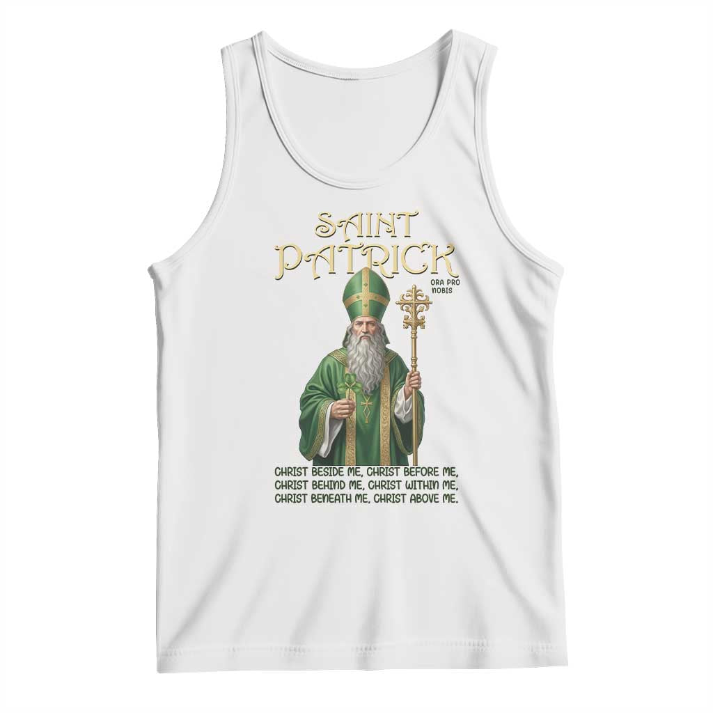 Saint Patrick Ora Pro Nobis Tank Top Irish Christian Prayer TS12 White Print Your Wear