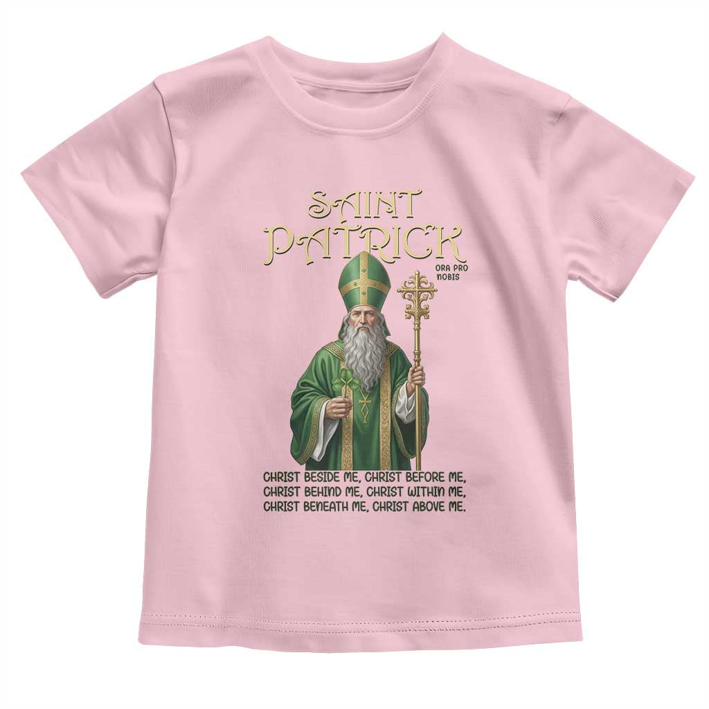 Saint Patrick Ora Pro Nobis Toddler T Shirt Irish Christian Prayer TS12 Light Pink Print Your Wear