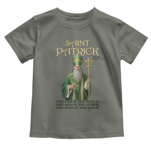 Saint Patrick Ora Pro Nobis Toddler T Shirt Irish Christian Prayer TS12 Military Green Print Your Wear