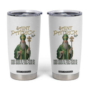 Saint Patrick Ora Pro Nobis Tumbler Cup Irish Christian Prayer TS12 White Print Your Wear
