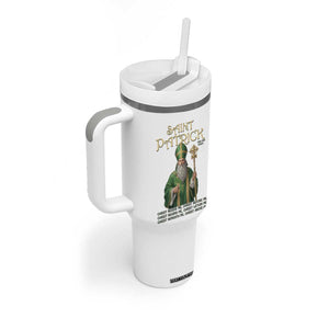 Saint Patrick Ora Pro Nobis Tumbler With Handle Irish Christian Prayer TS12 Print Your Wear