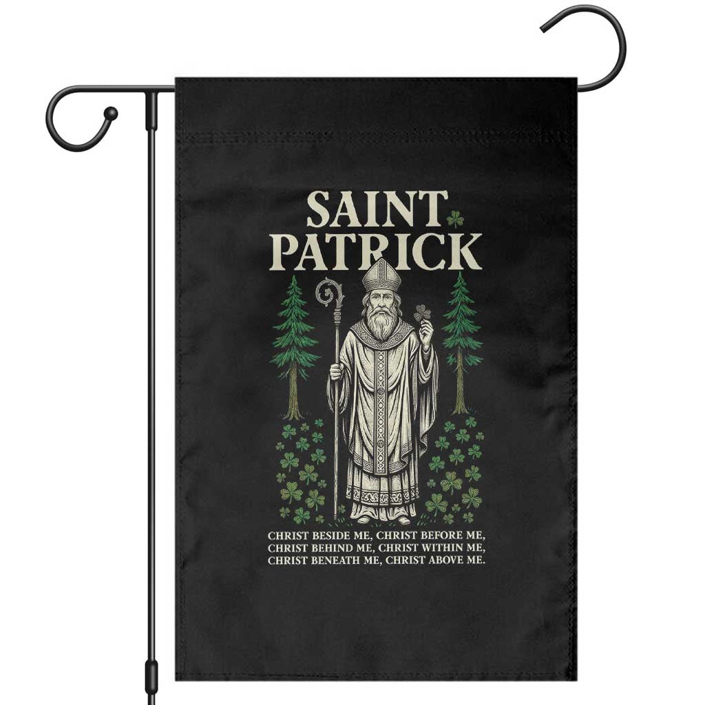 Saint Patrick Breastplate Prayer Garden Flag Irish Christian Gift TS12 Black Print Your Wear