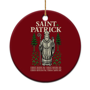 Saint Patrick Breastplate Prayer Ceramic Ornament Irish Christian Gift TS12 1pc Red Print Your Wear