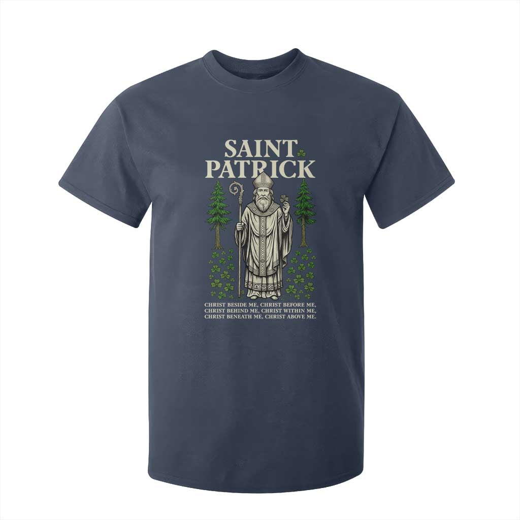 Saint Patrick Breastplate Prayer T Shirt For Kid Irish Christian Gift TS12 Navy Print Your Wear