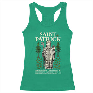 Saint Patrick Breastplate Prayer Racerback Tank Top Irish Christian Gift TS12 Irish Green Print Your Wear