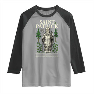 Saint Patrick Breastplate Prayer Raglan Shirt Irish Christian Gift TS12 Sport Gray Black Print Your Wear