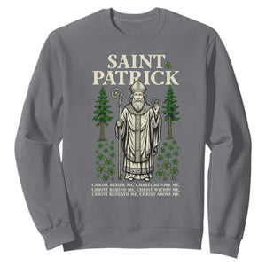 Saint Patrick Breastplate Prayer Sweatshirt Irish Christian Gift TS12 Charcoal Print Your Wear