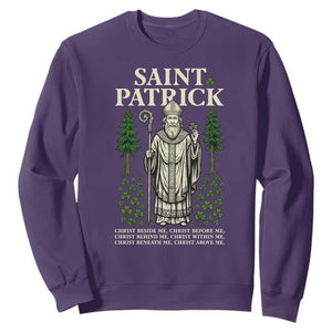 Saint Patrick Breastplate Prayer Sweatshirt Irish Christian Gift TS12 Purple Print Your Wear