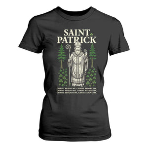 Saint Patrick Breastplate Prayer T Shirt For Women Irish Christian Gift TS12 Black Print Your Wear