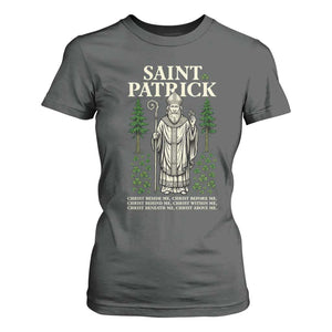 Saint Patrick Breastplate Prayer T Shirt For Women Irish Christian Gift TS12 Dark Heather Print Your Wear