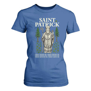 Saint Patrick Breastplate Prayer T Shirt For Women Irish Christian Gift TS12 Royal Blue Print Your Wear