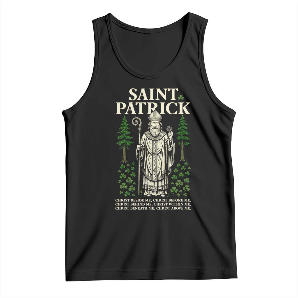Saint Patrick Breastplate Prayer Tank Top Irish Christian Gift TS12 Black Print Your Wear
