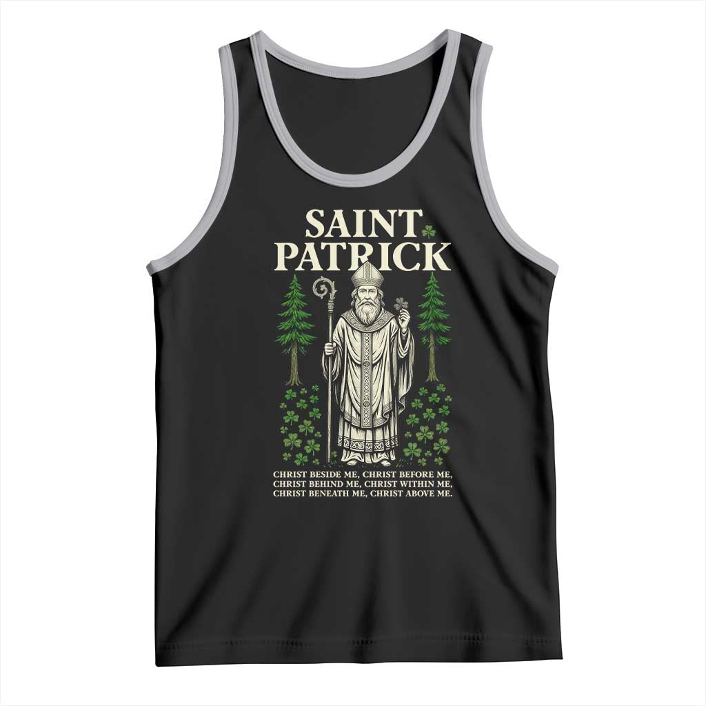 Saint Patrick Breastplate Prayer Tank Top Irish Christian Gift TS12 Black Athletic Heather Print Your Wear