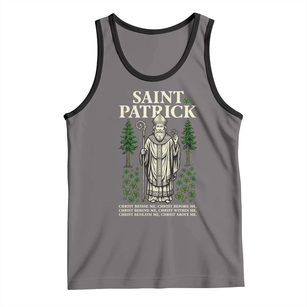 Saint Patrick Breastplate Prayer Tank Top Irish Christian Gift TS12 Deep Heather Black Print Your Wear