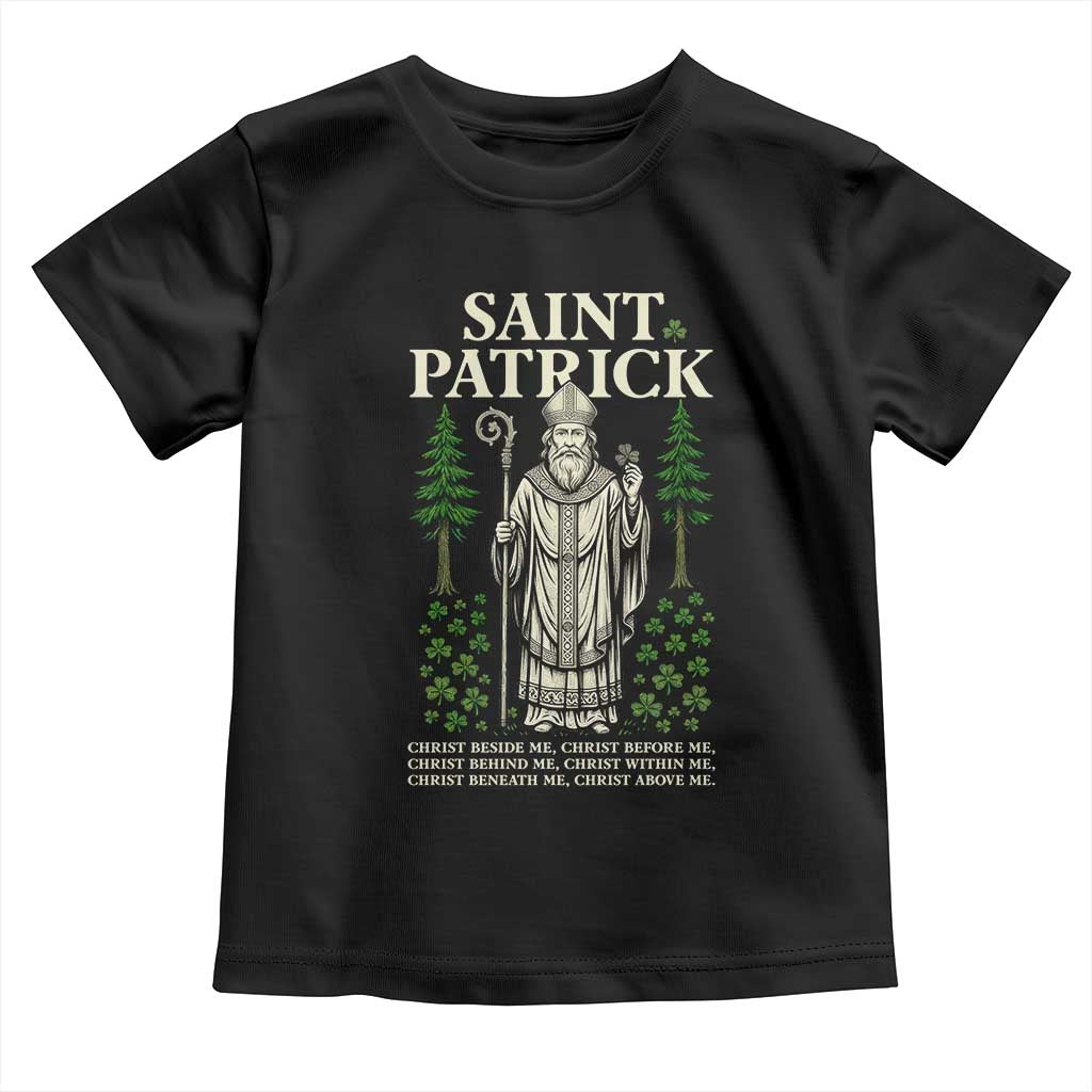 Saint Patrick Breastplate Prayer Toddler T Shirt Irish Christian Gift TS12 Black Print Your Wear