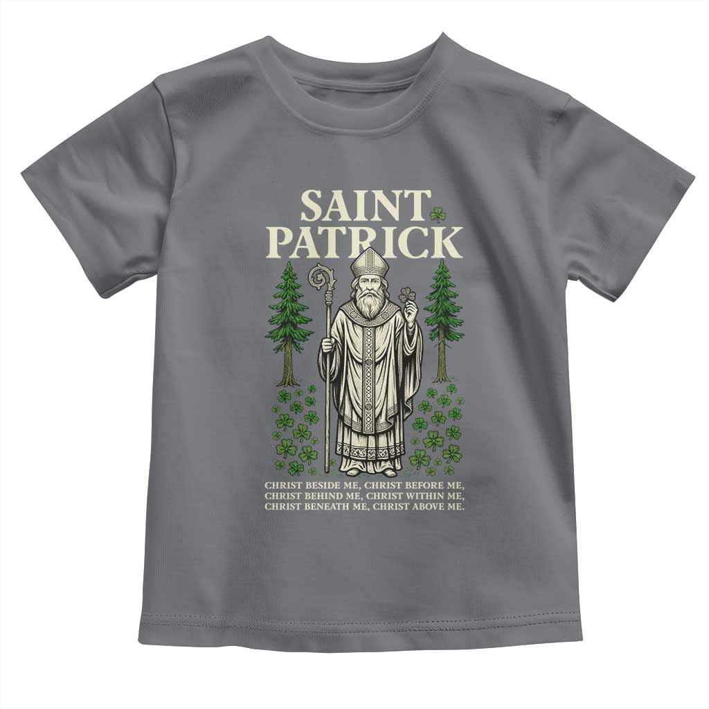 Saint Patrick Breastplate Prayer Toddler T Shirt Irish Christian Gift TS12 Charcoal Print Your Wear