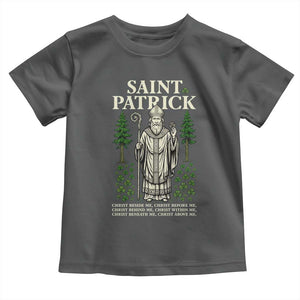 Saint Patrick Breastplate Prayer Toddler T Shirt Irish Christian Gift TS12 Dark Heather Print Your Wear