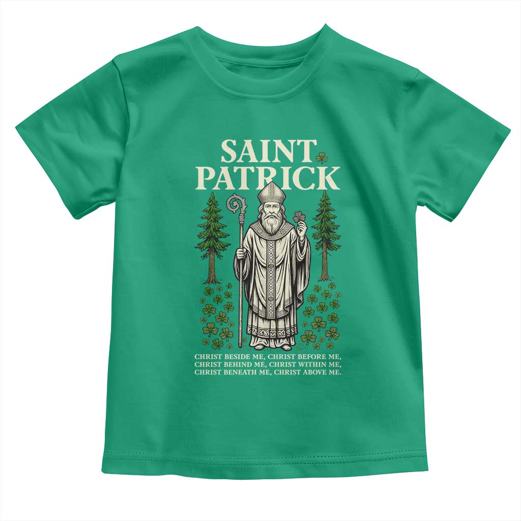 Saint Patrick Breastplate Prayer Toddler T Shirt Irish Christian Gift TS12 Irish Green Print Your Wear