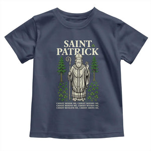 Saint Patrick Breastplate Prayer Toddler T Shirt Irish Christian Gift TS12 Navy Print Your Wear