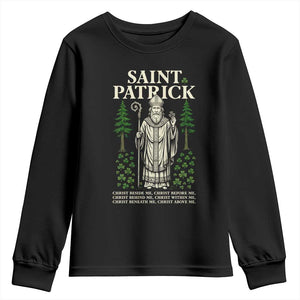 Saint Patrick Breastplate Prayer Youth Sweatshirt Irish Christian Gift TS12 Black Print Your Wear