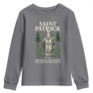Saint Patrick Breastplate Prayer Youth Sweatshirt Irish Christian Gift TS12 Charcoal Print Your Wear