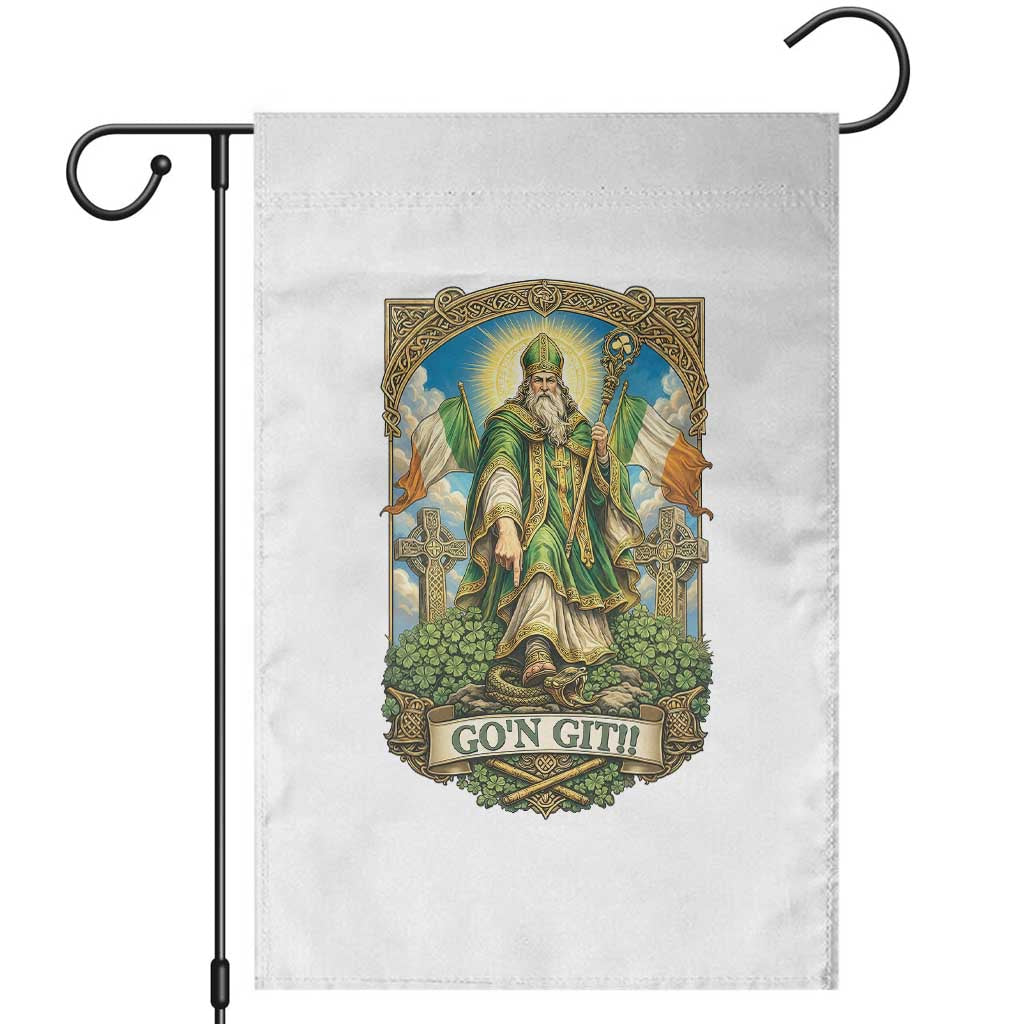 Funny Saint Patrick Go'n Git Snake Garden Flag St Patricks Day TS12 Black Print Your Wear
