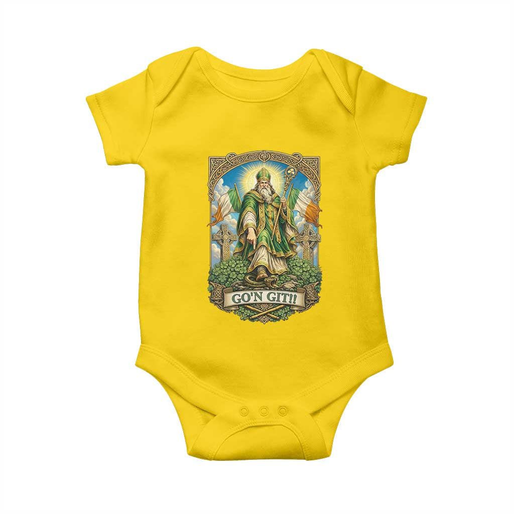 Funny Saint Patrick Go'n Git Snake Baby Onesie St Patricks Day TS12 Daisy Print Your Wear