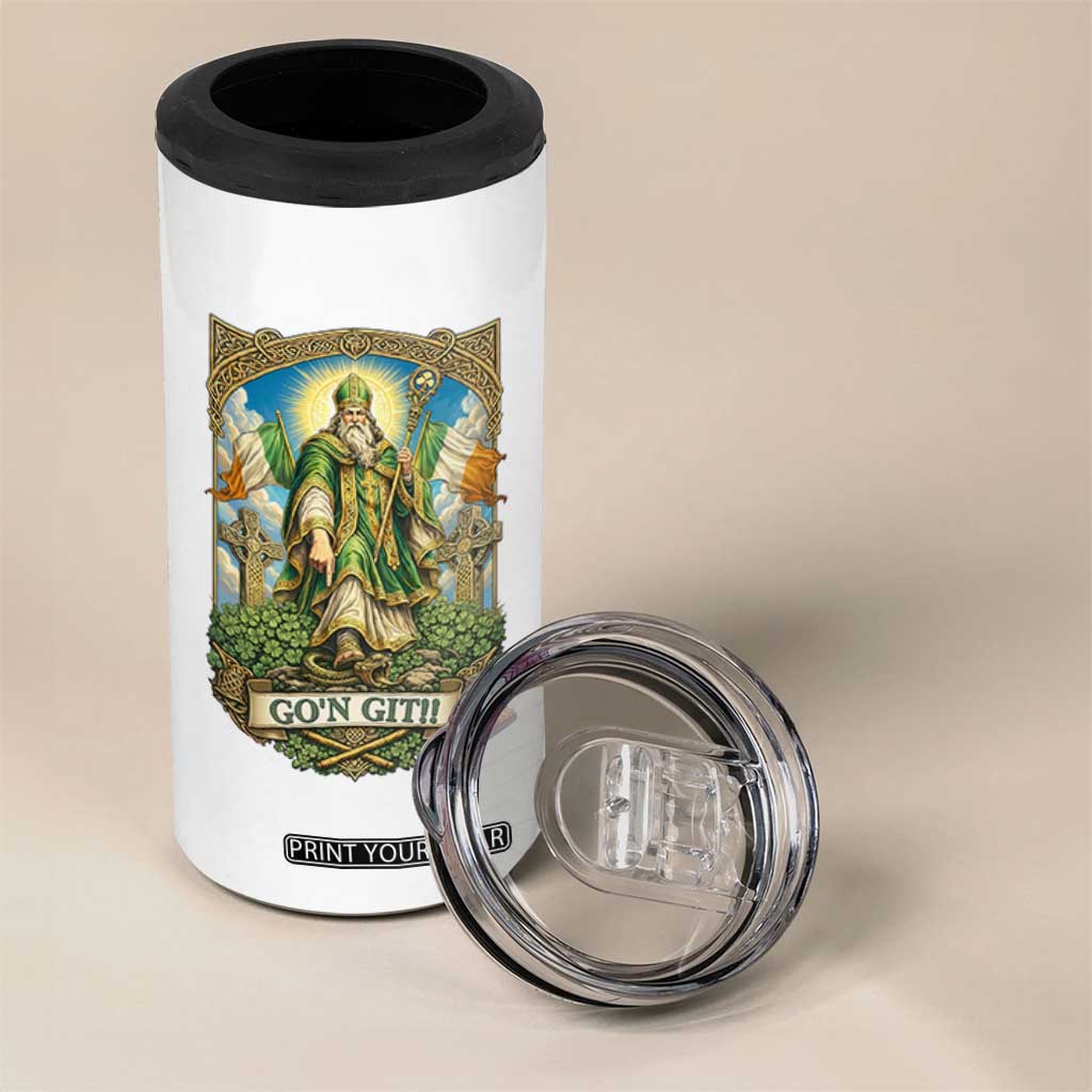 Funny Saint Patrick Go'n Git Snake 4 in 1 Can Cooler Tumbler St Patricks Day TS12 Print Your Wear