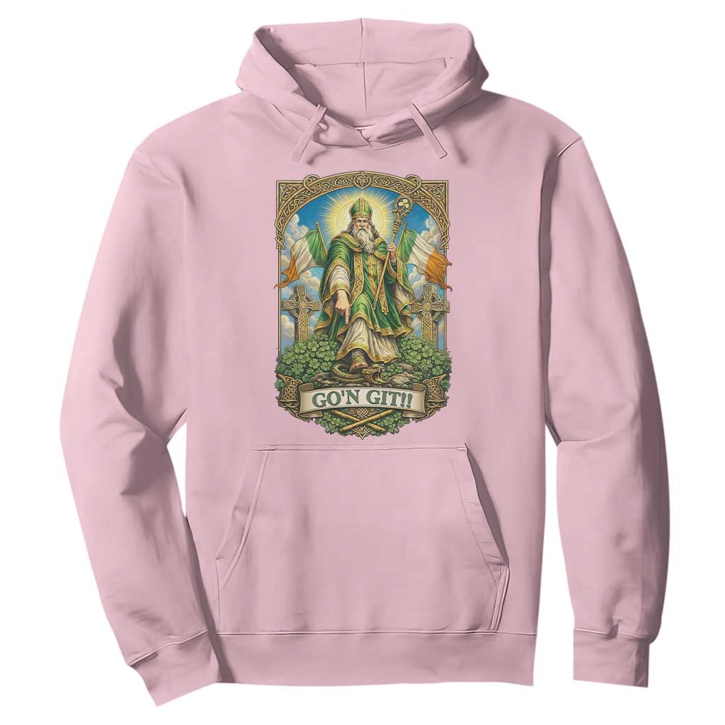 Funny Saint Patrick Go'n Git Snake Hoodie St Patricks Day TS12 Light Pink Print Your Wear