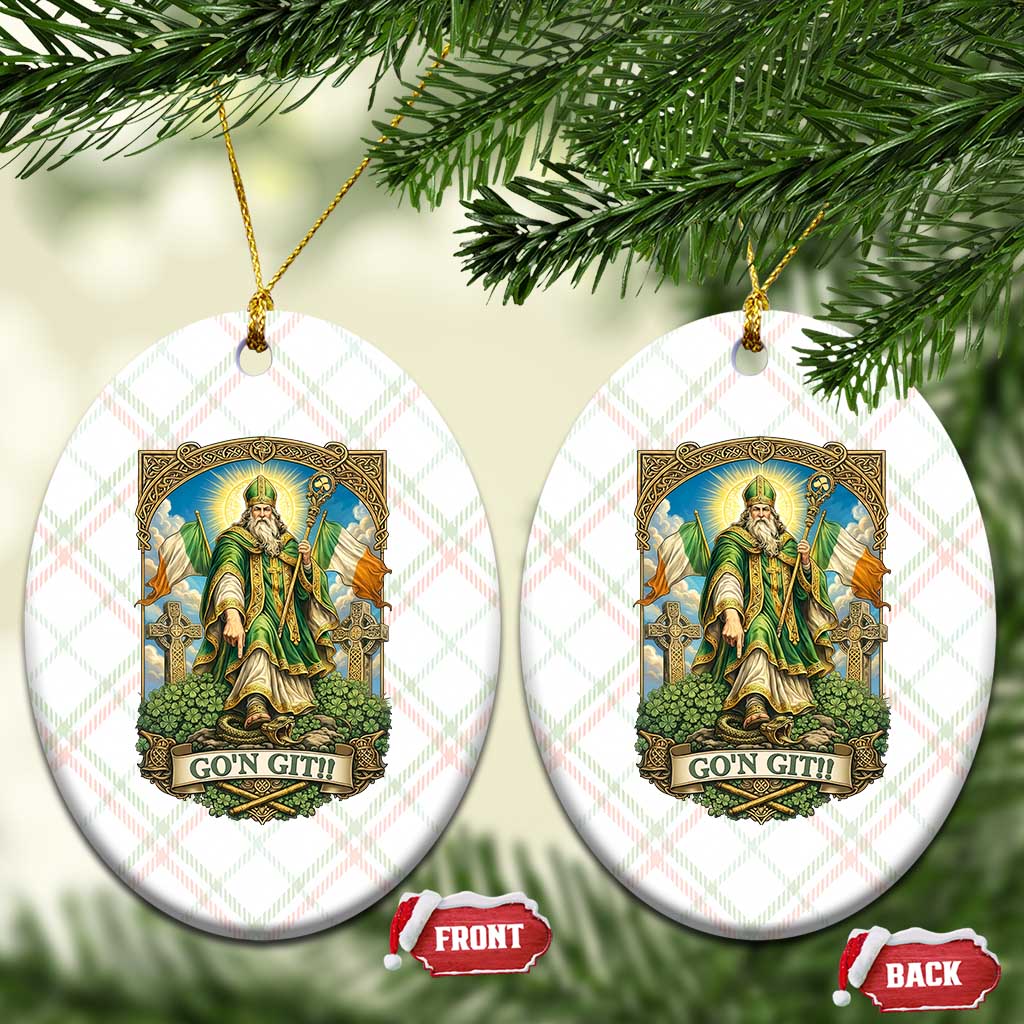 Funny Saint Patrick Go'n Git Snake Ceramic Ornament St Patricks Day TS12 Print Your Wear