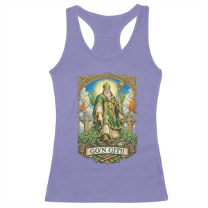 Funny Saint Patrick Go'n Git Snake Racerback Tank Top St Patricks Day TS12 Violet Print Your Wear