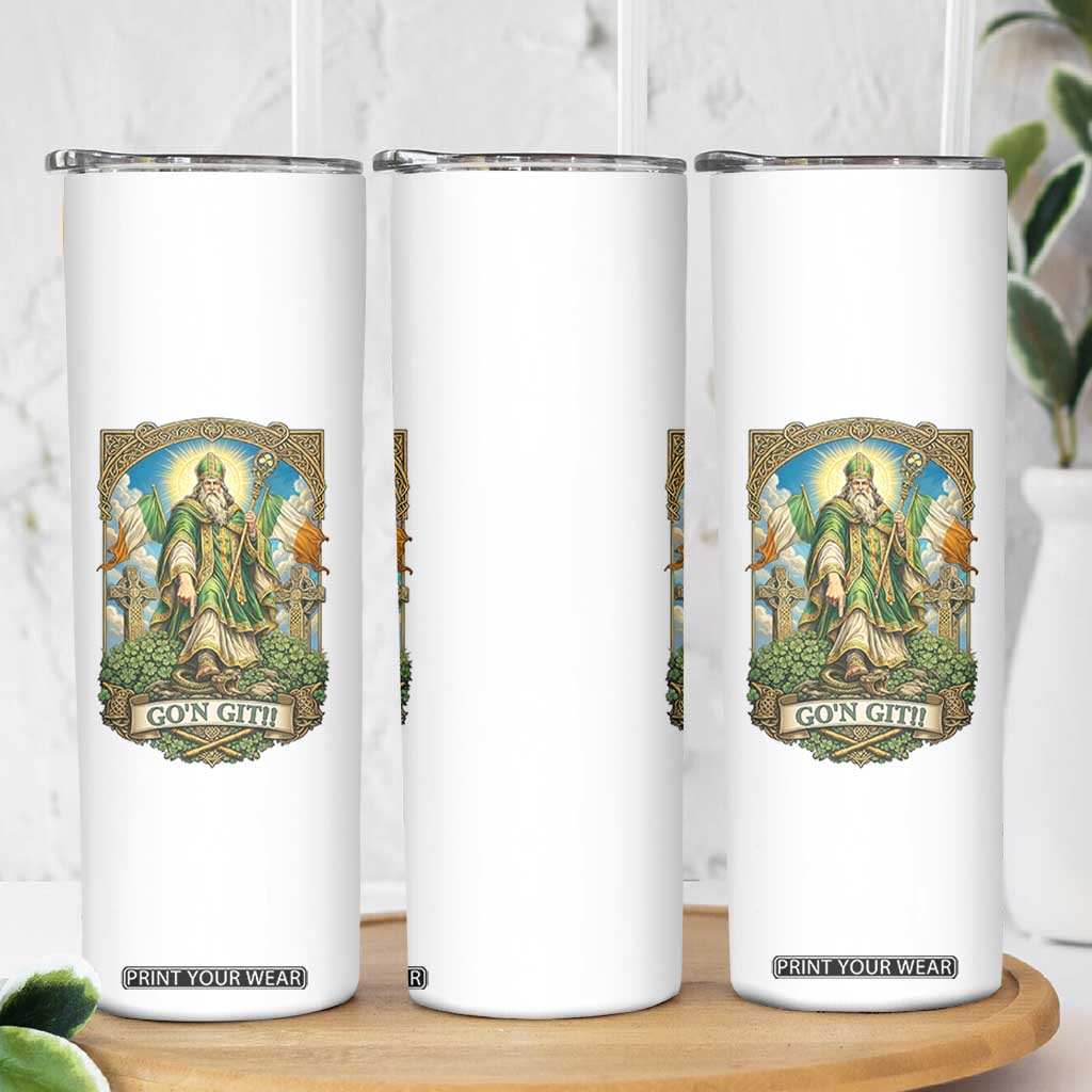 Funny Saint Patrick Go'n Git Snake Skinny Tumbler St Patricks Day TS12 Print Your Wear
