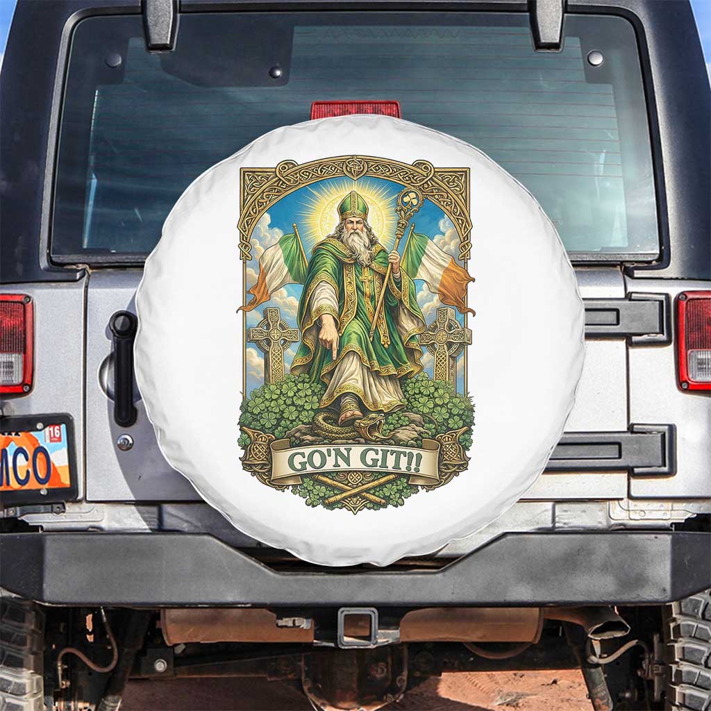 Funny Saint Patrick Go'n Git Snake Spare Tire Cover St Patricks Day TS12 No hole Black Print Your Wear