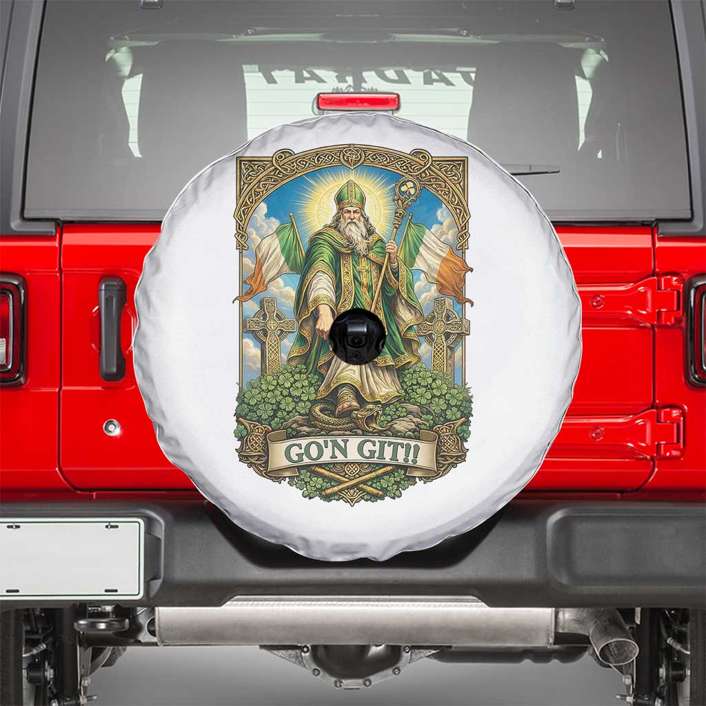 Funny Saint Patrick Go'n Git Snake Spare Tire Cover St Patricks Day TS12 Black Print Your Wear