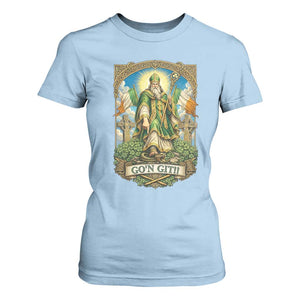 Funny Saint Patrick Go'n Git Snake T Shirt For Women St Patricks Day TS12 Light Blue Print Your Wear