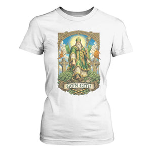 Funny Saint Patrick Go'n Git Snake T Shirt For Women St Patricks Day TS12 White Print Your Wear