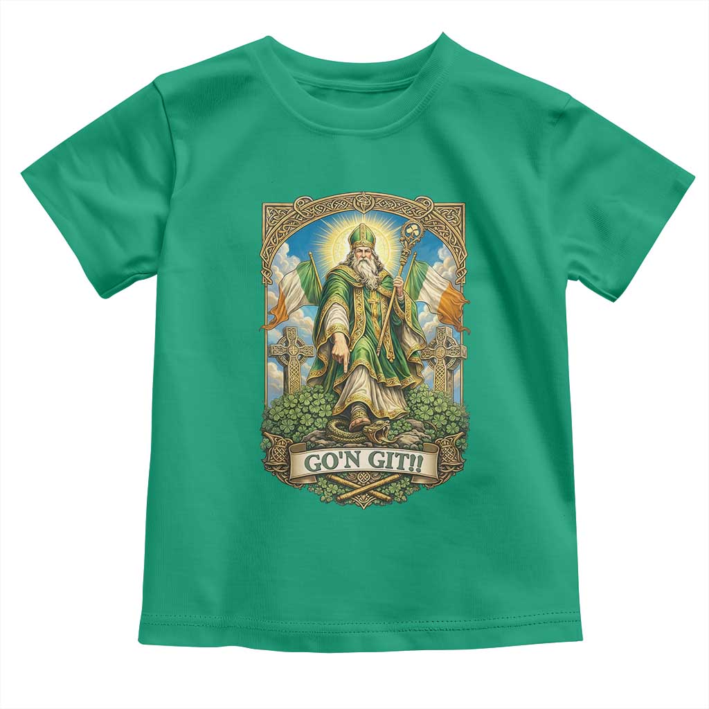 Funny Saint Patrick Go'n Git Snake Toddler T Shirt St Patricks Day TS12 Irish Green Print Your Wear