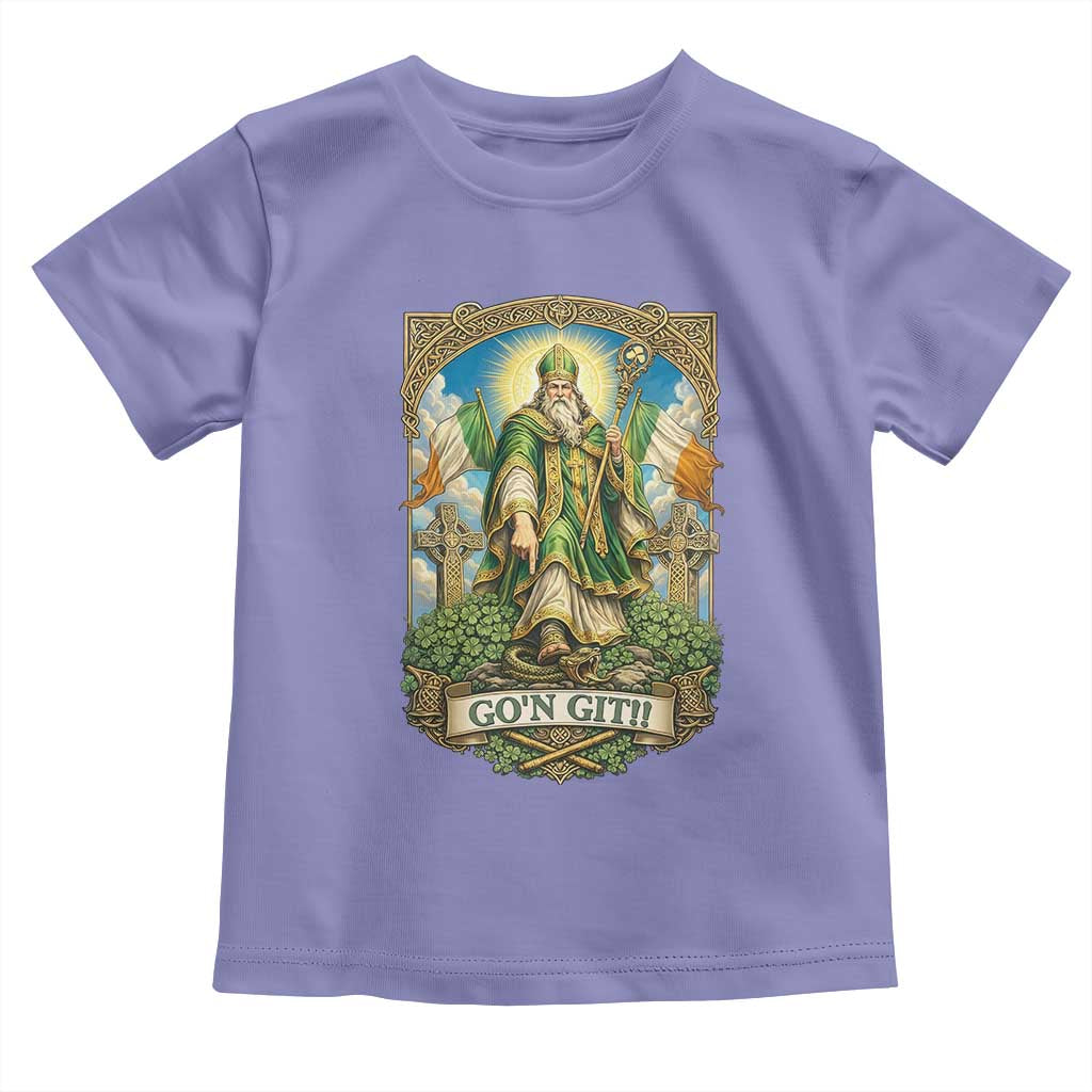 Funny Saint Patrick Go'n Git Snake Toddler T Shirt St Patricks Day TS12 Violet Print Your Wear