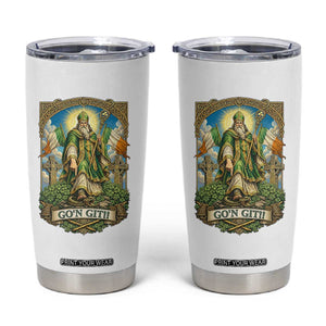 Funny Saint Patrick Go'n Git Snake Tumbler Cup St Patricks Day TS12 White Print Your Wear