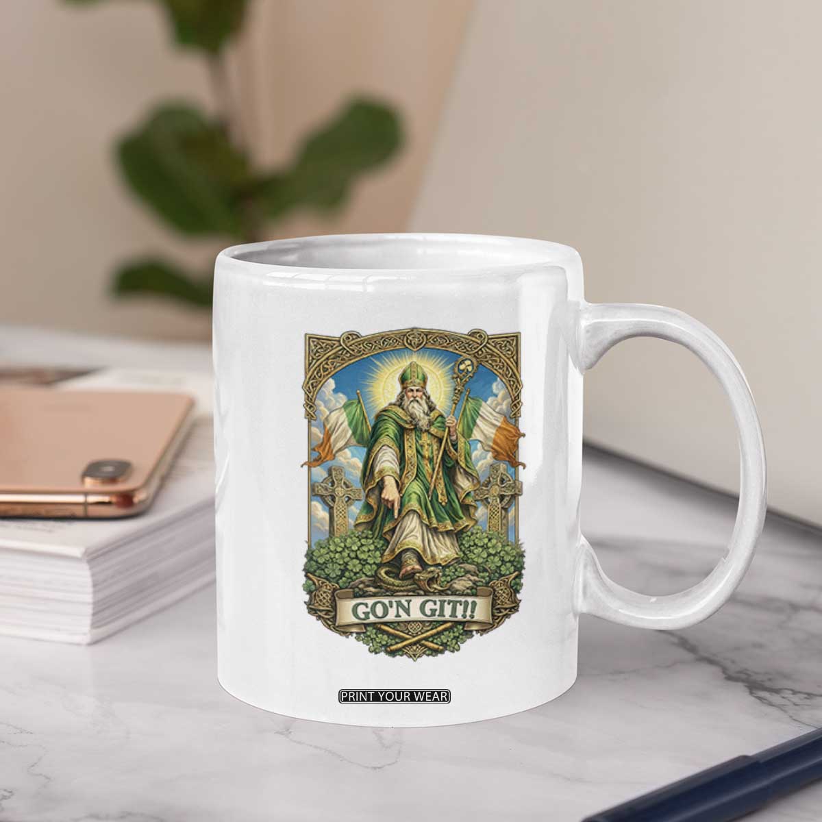 Funny Saint Patrick Go'n Git Snake Coffee Mug St Patricks Day TS12 Print Your Wear
