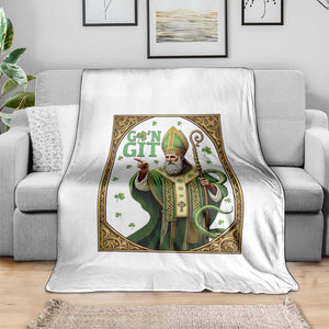 Saint Patrick Go'n Git Throw Blanket Funny St Patricks Day Snake Legend TS12 Print Your Wear