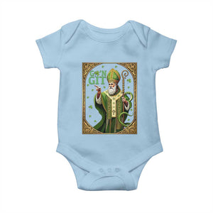 Saint Patrick Go'n Git Baby Onesie Funny St Patricks Day Snake Legend TS12 Light Blue Print Your Wear