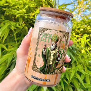 Saint Patrick Go'n Git Glass Can Funny St Patricks Day Snake Legend TS12 White Print Your Wear
