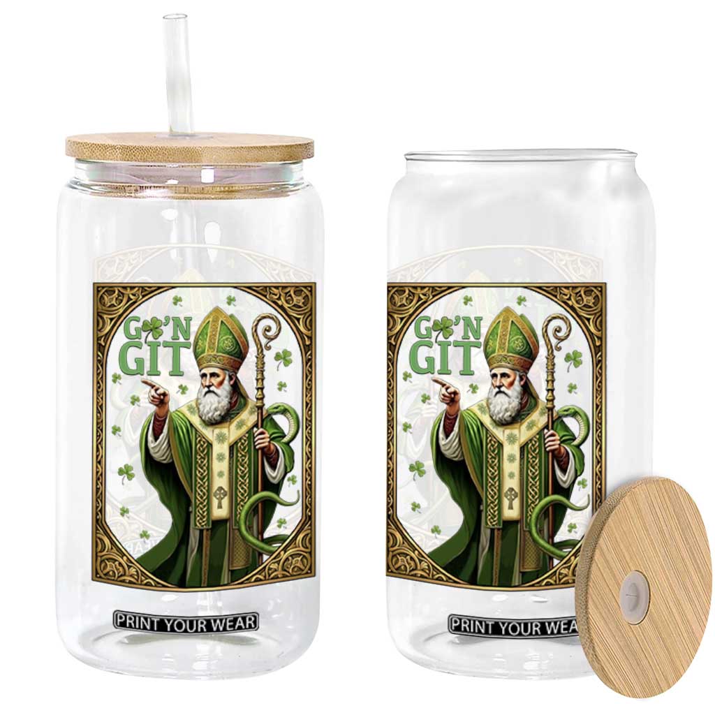 Saint Patrick Go'n Git Glass Can Funny St Patricks Day Snake Legend TS12 Print Your Wear