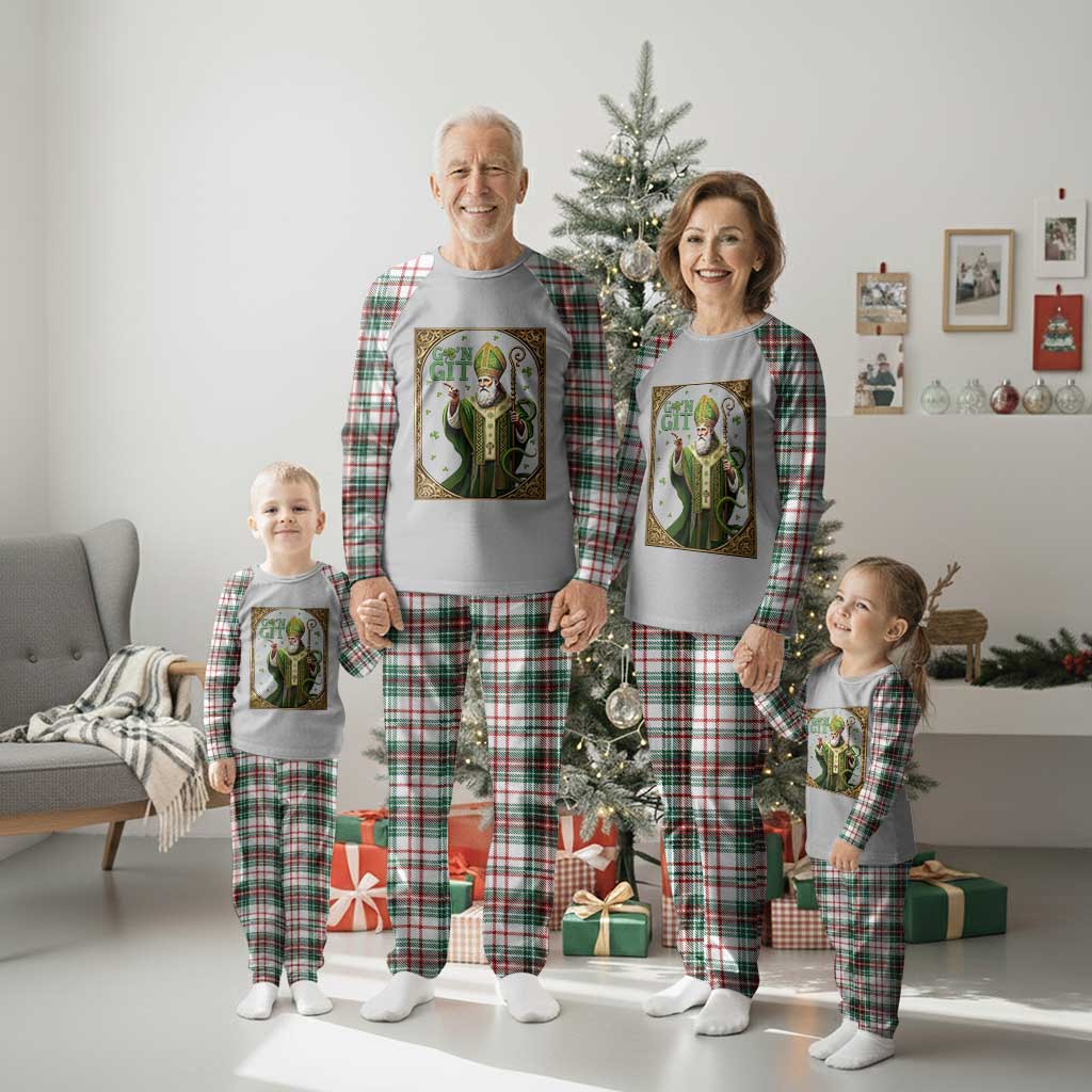 Saint Patrick Go'n Git Plaid Pajama Set Funny St Patricks Day Snake Legend TS12 Christmas Plaid Print Your Wear