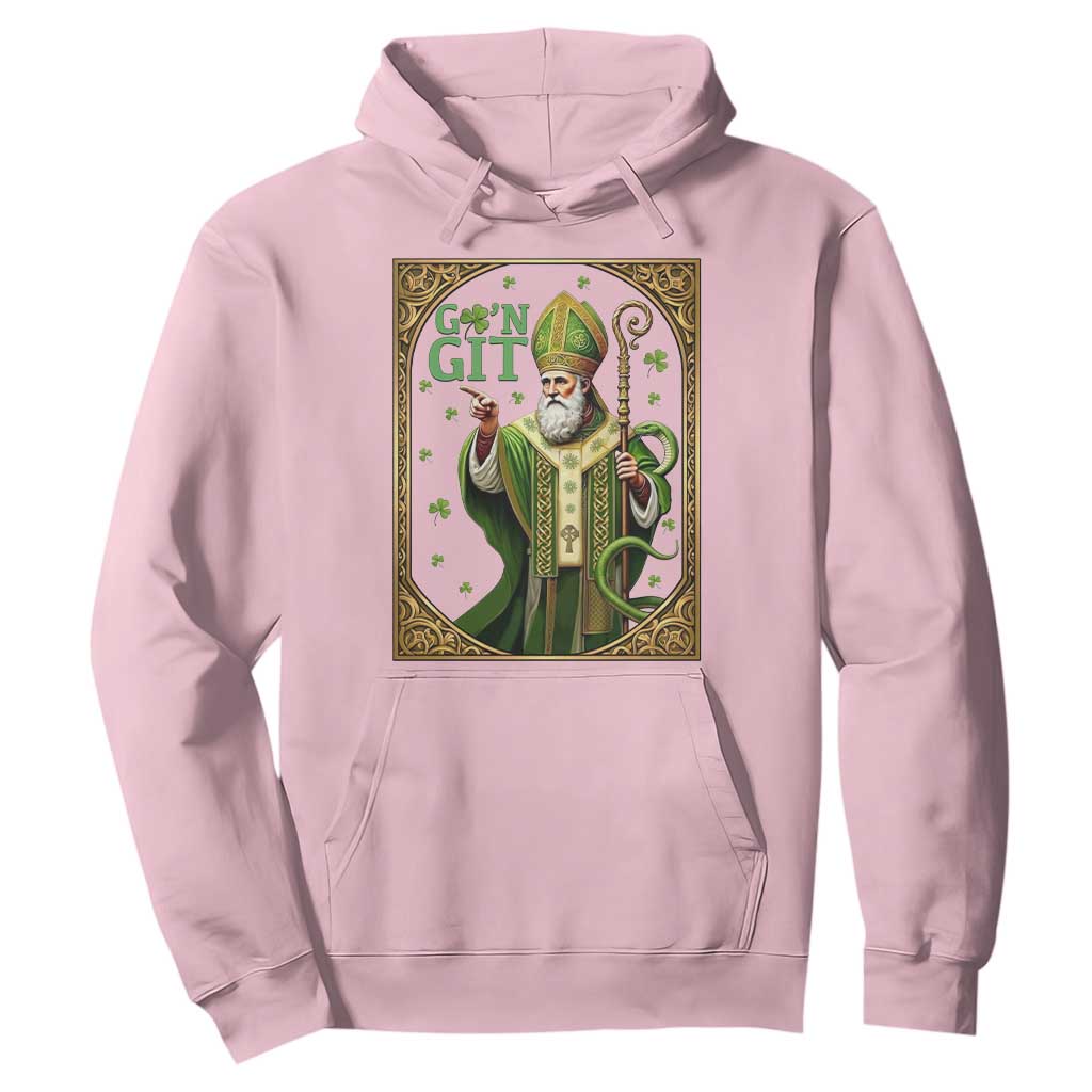 Saint Patrick Go'n Git Hoodie Funny St Patricks Day Snake Legend TS12 Light Pink Print Your Wear