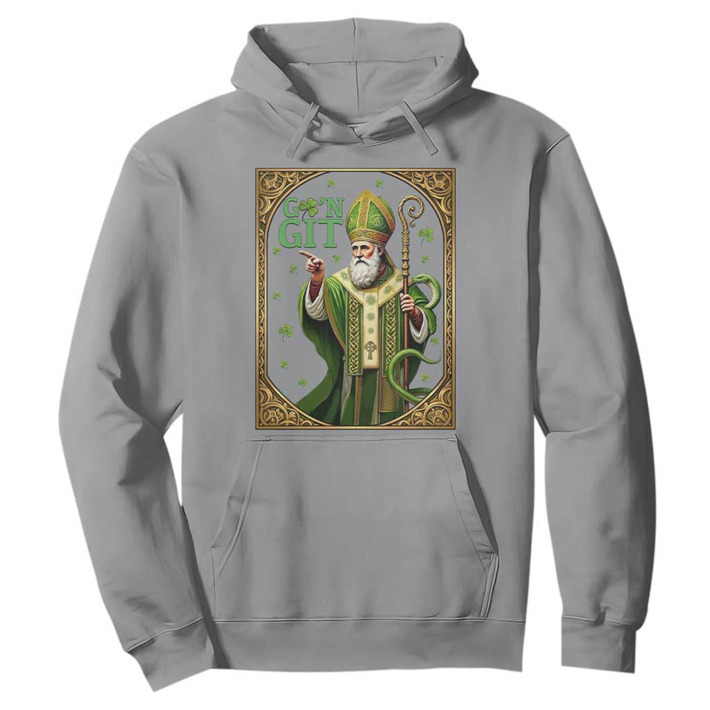 Saint Patrick Go'n Git Hoodie Funny St Patricks Day Snake Legend TS12 Sport Gray Print Your Wear