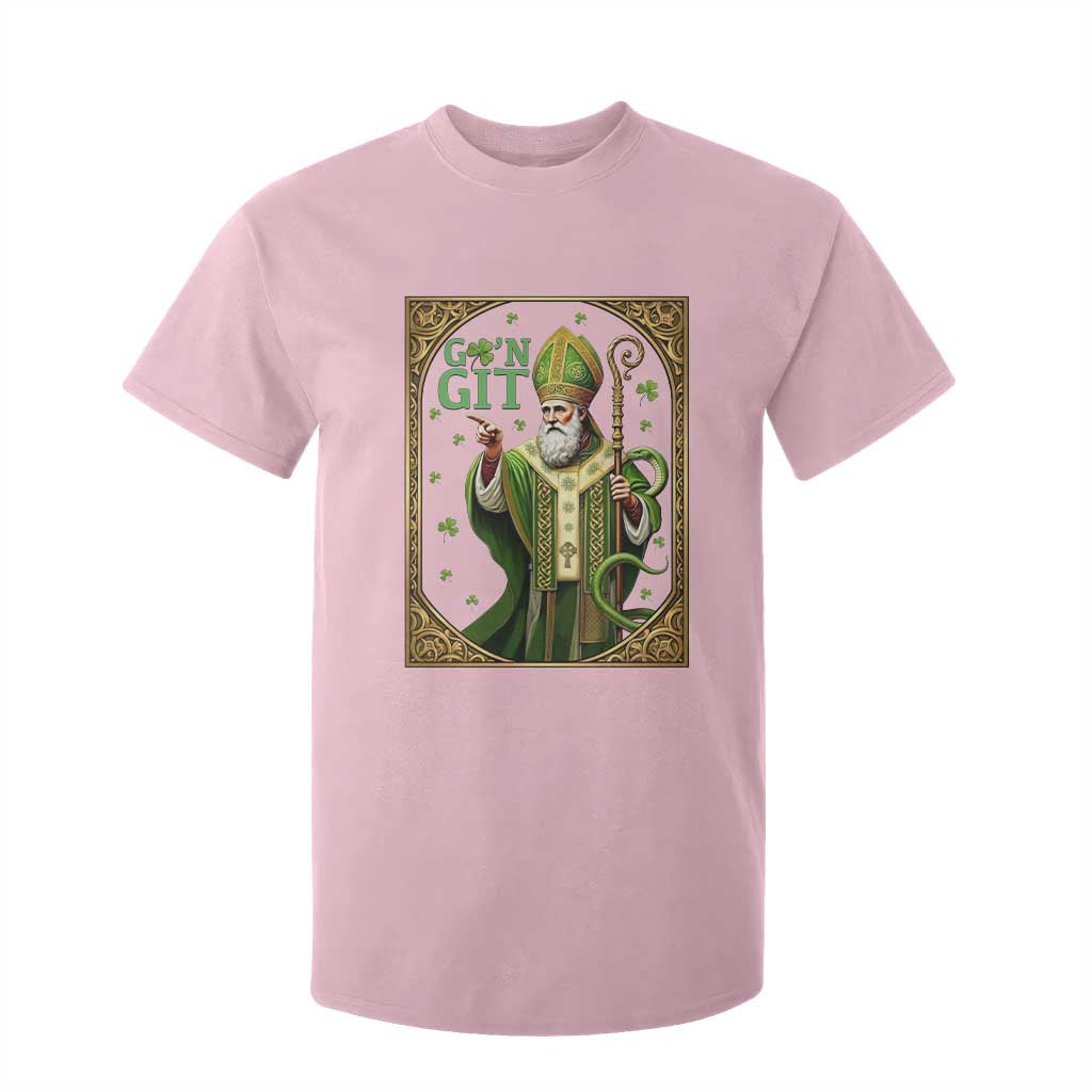 Saint Patrick Go'n Git T Shirt For Kid Funny St Patricks Day Snake Legend TS12 Light Pink Print Your Wear