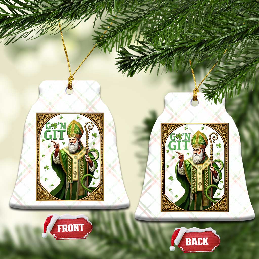 Saint Patrick Go'n Git Ceramic Ornament Funny St Patricks Day Snake Legend TS12 Print Your Wear